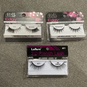 COPY - Ardell Edgy Accented Edges 410 & Laflare 3D French Lashes A071 Bundle